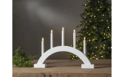 Star Trading Abbe Batteridriven Adventsljusstake 32cm Vit* Visa Alla Adventsljusstakar|Adventsljusstakar 31-60 Cm