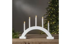 Star Trading Abbe Batteridriven Adventsljusstake 32cm Vit* Visa Alla Adventsljusstakar|Adventsljusstakar 31-60 Cm