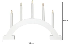 Star Trading Abbe Batteridriven Adventsljusstake 32cm Vit* Visa Alla Adventsljusstakar|Adventsljusstakar 31-60 Cm