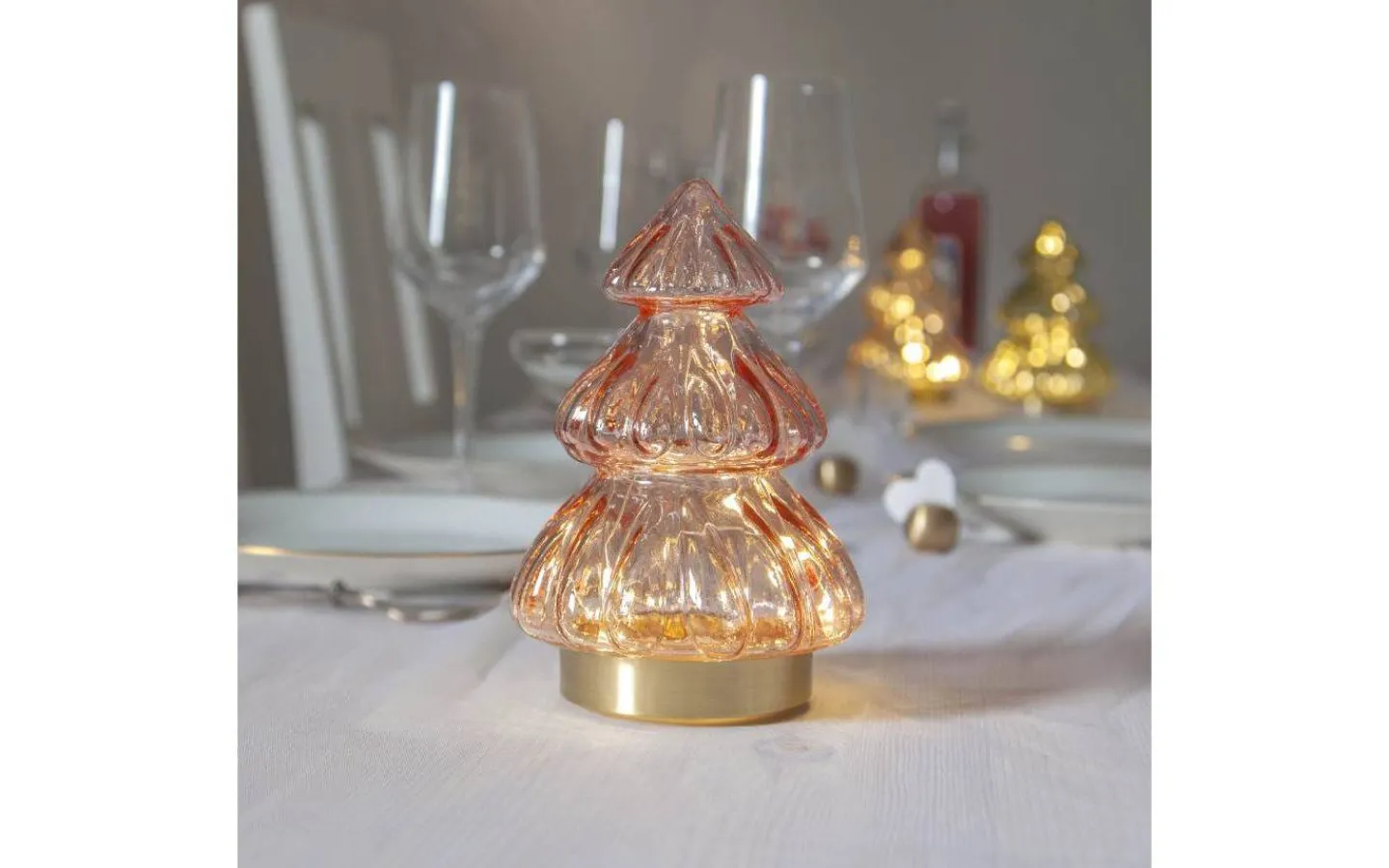 Batteri Julpynt Inomhus<Star Trading Abete Batteridriven Bordsdekoration 18cm Rosa