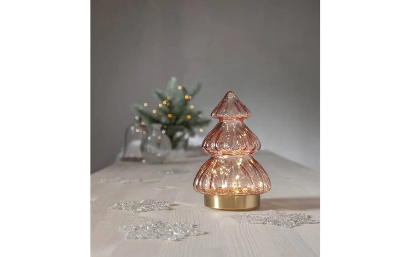 Batteri Julpynt Inomhus<Star Trading Abete Batteridriven Bordsdekoration 18cm Rosa