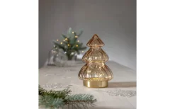 Abete Batteridriven Bordsdekoration 18cm Beige