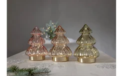 Abete Batteridriven Bordsdekoration 18cm Beige