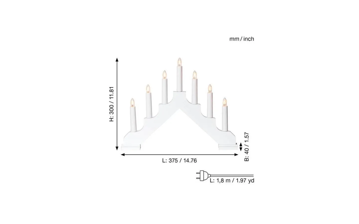 Star Trading Ada Adventsljusstake Vit 30cm* Visa Alla Adventsljusstakar|Adventsljusstakar 0-30 Cm