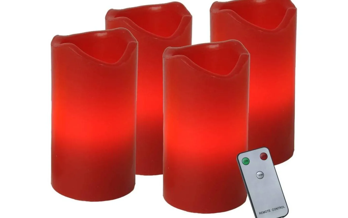 Star Trading Advent Batteridrivna Blockljus m. Fjärrkontroll 4-pack Röd* Blockljus Inomhus|Blockljus Inomhus