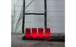 Star Trading Advent Batteridrivna Blockljus m. Fjärrkontroll 4-pack Röd* Blockljus Inomhus|Blockljus Inomhus