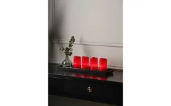 Star Trading Advent Batteridrivna Blockljus m. Fjärrkontroll 4-pack Röd* Blockljus Inomhus|Blockljus Inomhus