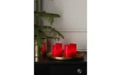 Star Trading Advent Batteridrivna Blockljus m. Fjärrkontroll 4-pack Röd* Blockljus Inomhus|Blockljus Inomhus