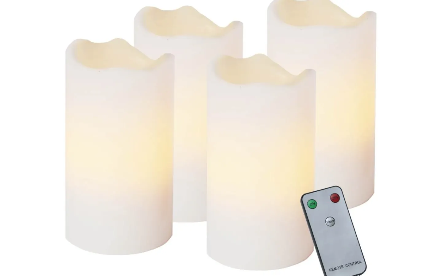 Star Trading Advent Batteridrivna Blockljus m. Fjärrkontroll 4-pack Vit* Blockljus Inomhus|Blockljus Inomhus