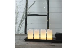 Star Trading Advent Batteridrivna Blockljus m. Fjärrkontroll 4-pack Vit* Blockljus Inomhus|Blockljus Inomhus