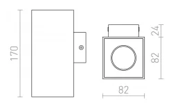 Hall & Trappa|Lampetter<Rendl Agate II Vägglampa Mattvit GU10