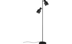 Agudo Golvlampa 2xE27 mattsvart