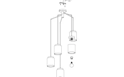 Stora Taklampor Ø70-150 Cm<Eglo Albariza Taklampa 70cm Cappuccino/Guld