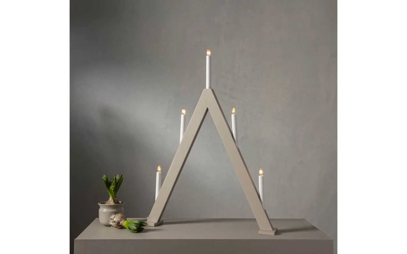 Albo Adventsljusstake 66cm Beige