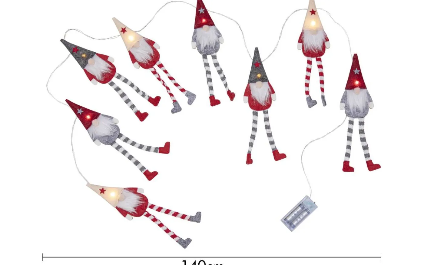 Alf Batteridriven Ljusslinga 1,4m Röd