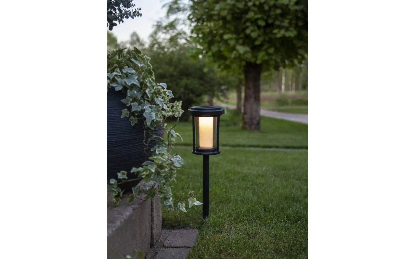 Alippa Solcellsdriven Pollare 44cm Svart