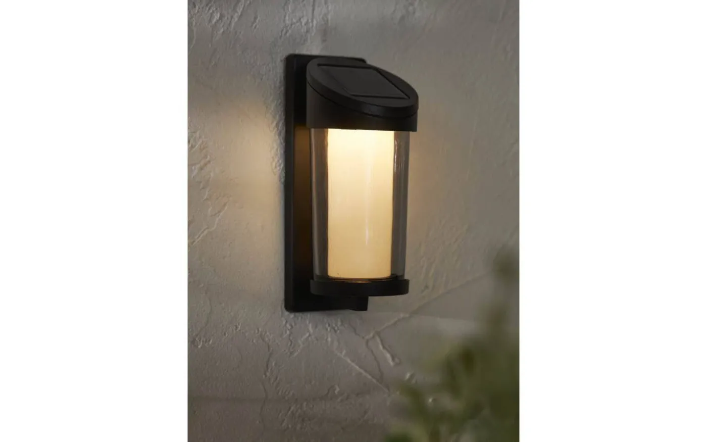 Alippa Solcellsdriven Vägglykta 21cm Svart