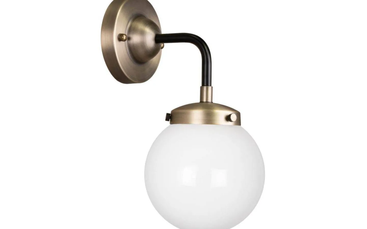 Globen Lighting Alley 1 Vägglampa IP44 30cm E27 Antikmässing/Vit* Badrum|Hall & Trappa