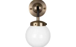 Globen Lighting Alley 1 Vägglampa IP44 30cm E27 Antikmässing/Vit* Badrum|Hall & Trappa