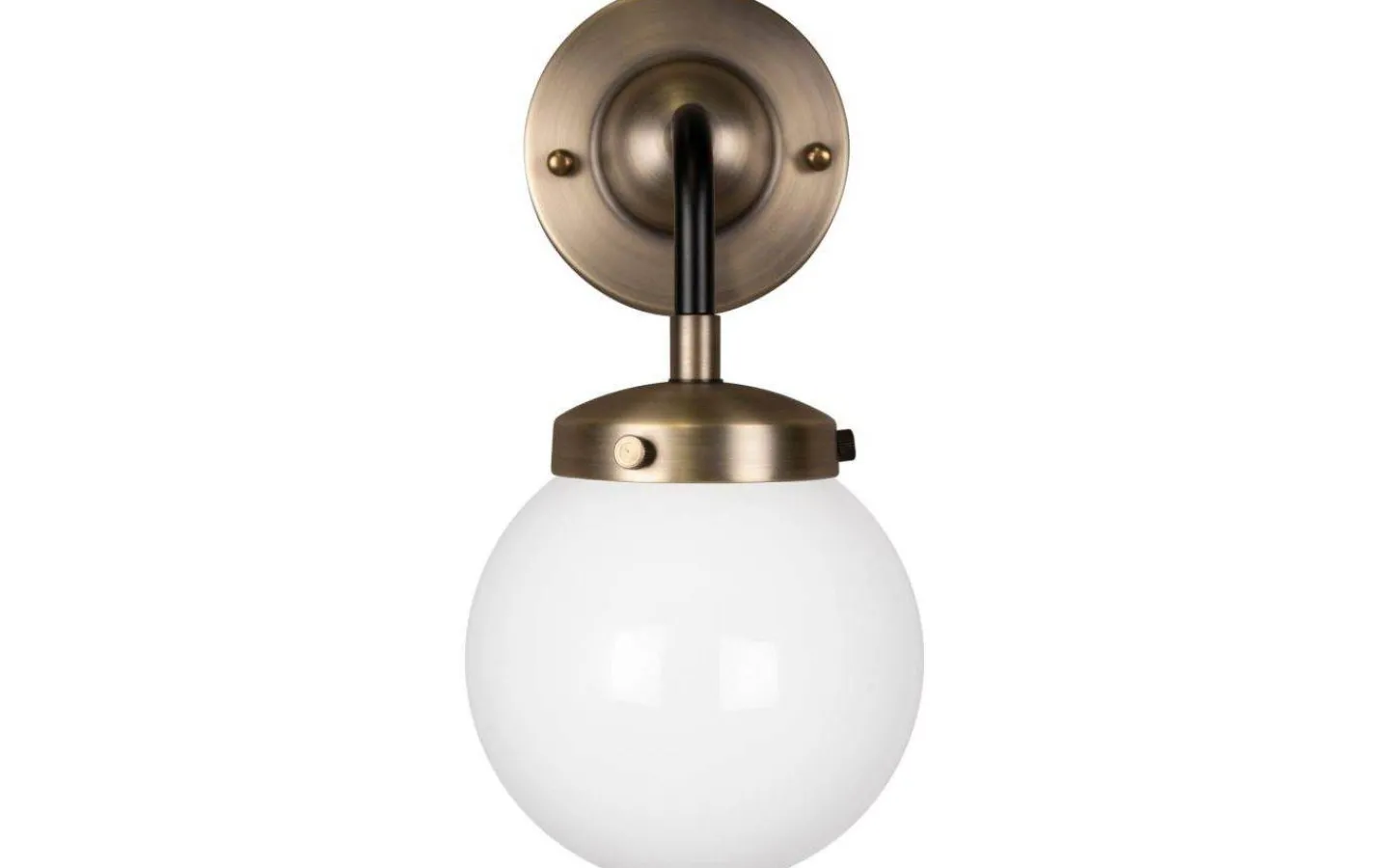 Globen Lighting Alley 1 Vägglampa IP44 30cm E27 Antikmässing/Vit* Badrum|Hall & Trappa