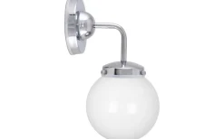 Globen Lighting Alley Vägglampa Krom/Vit IP44* Badrumslampor Vägg