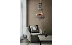 Markslojd Allington Takkrona 3L Svart* Vardagsrum|Kristallampor