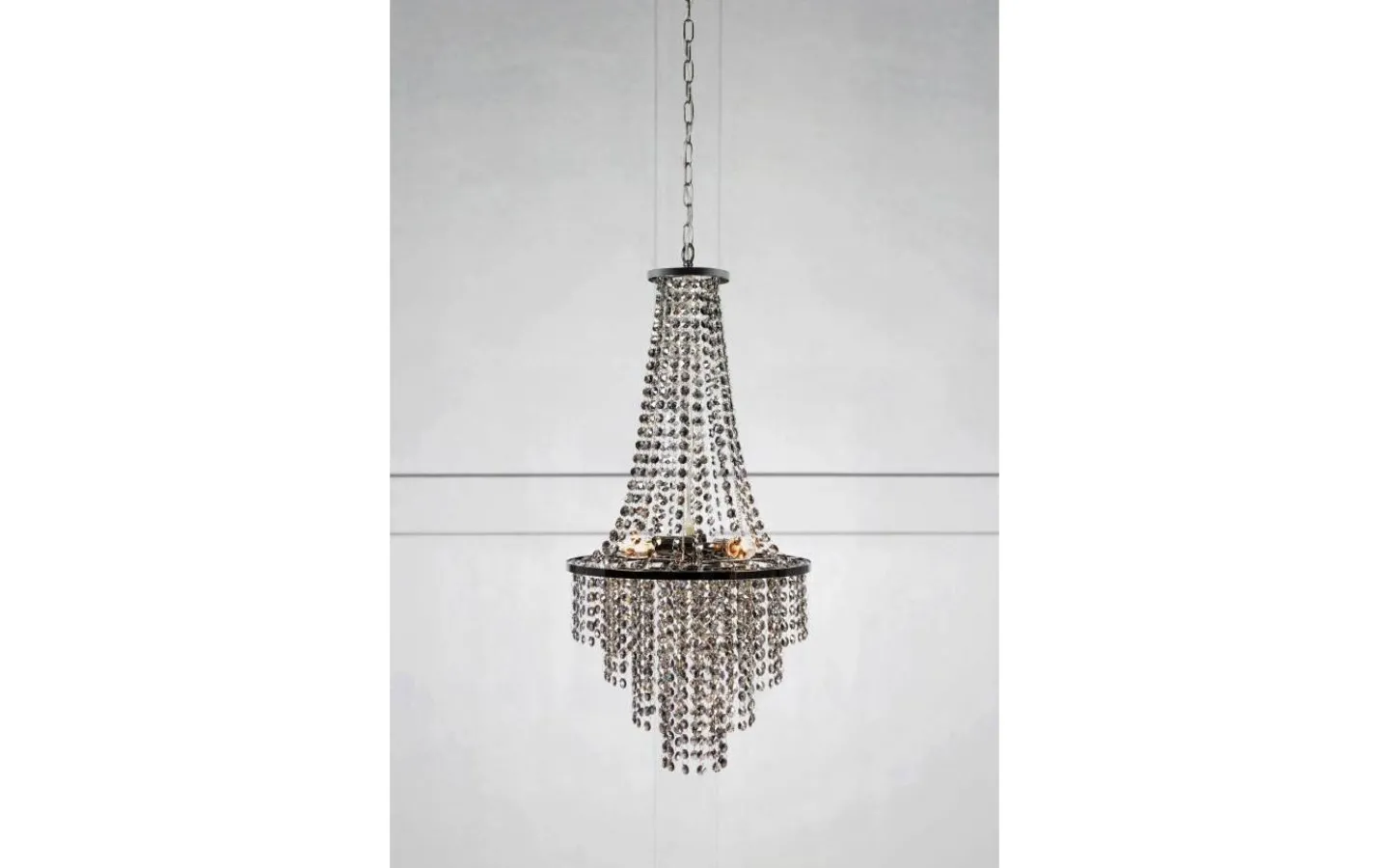 Markslojd Allington Takkrona 3L Svart* Vardagsrum|Kristallampor