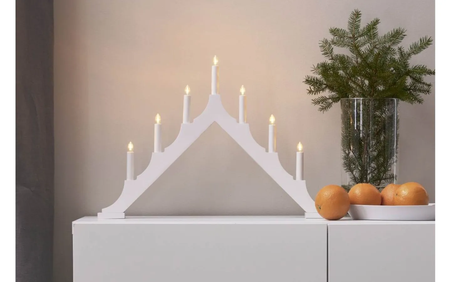 Star Trading Alma Adventsljusstake LED Vit 40cm* Visa Alla Adventsljusstakar|Adventsljusstakar 31-60 Cm