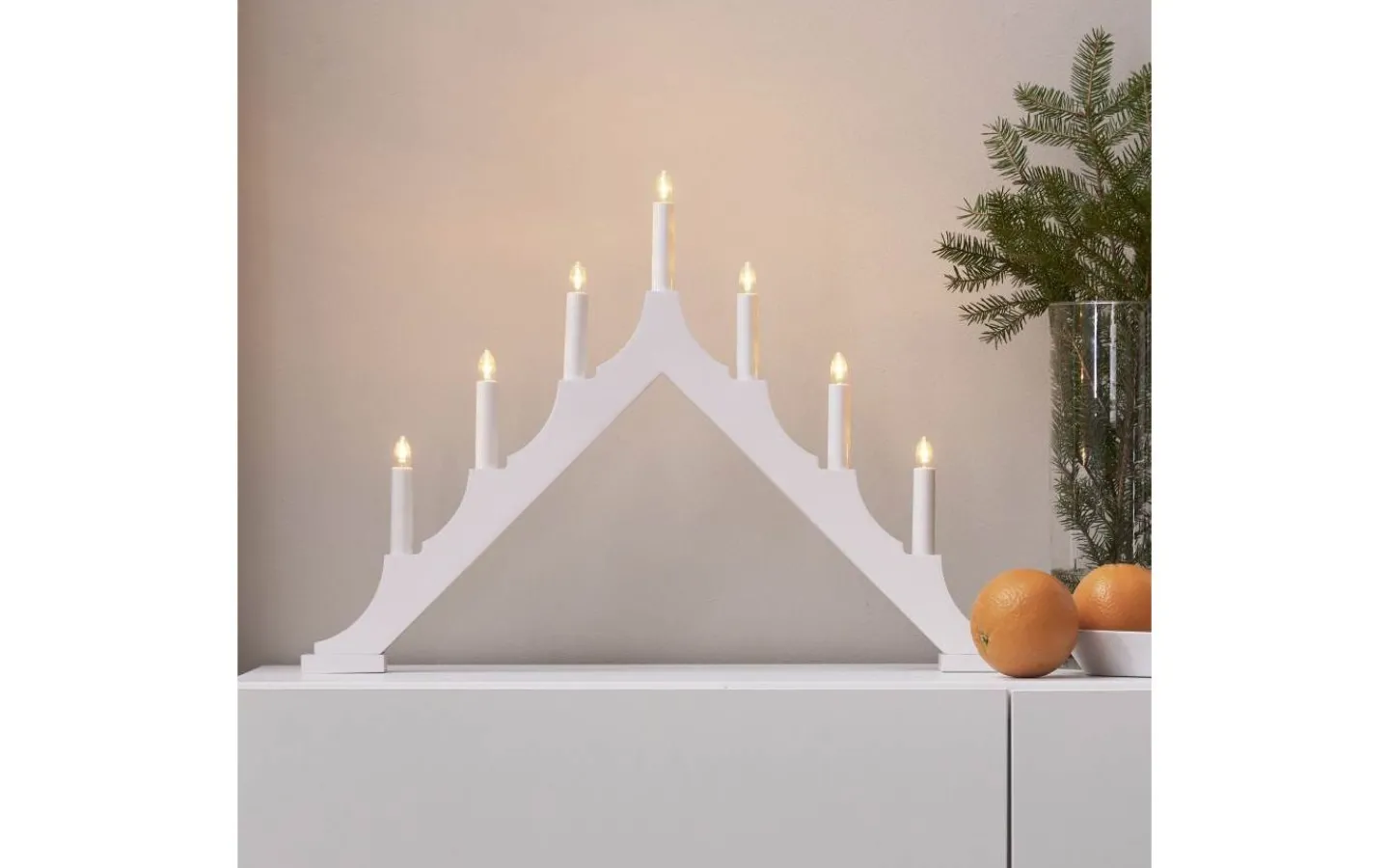 Star Trading Alma Adventsljusstake LED Vit 40cm* Visa Alla Adventsljusstakar|Adventsljusstakar 31-60 Cm