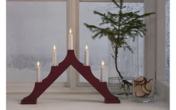 Alma Adventsljusstake LED Röd 34cm