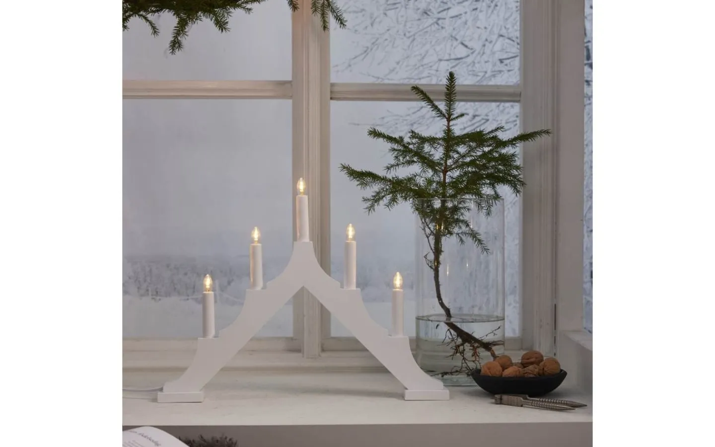 Adventsljusstakar 31-60 Cm<Star Trading Alma Adventsljusstake LED Vit 34cm