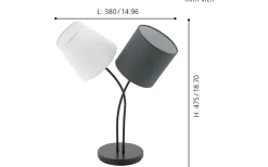 Almeida Bordslampa 48cm Svart