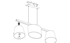 Avlånga Taklampor<Eglo Almeida Taklampa 86cm Svart/Grå/Vit