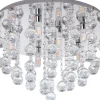Almonte Kristallplafond 50cm G9 LED 3000K 8x3W Krom IP44