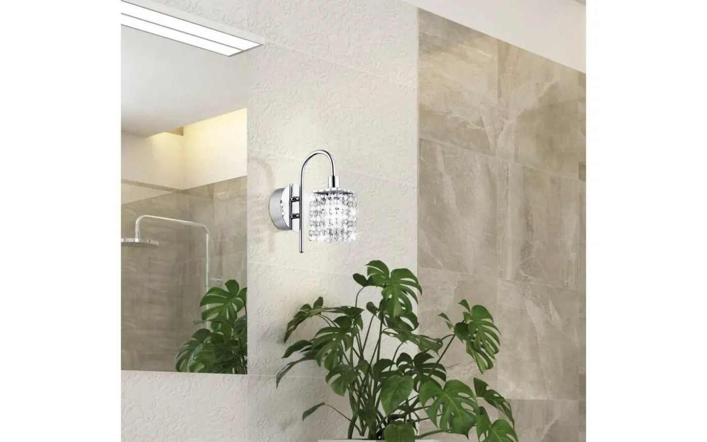 Almonte Vägglampa Kristall G9 LED 3000K 3W Krom IP44