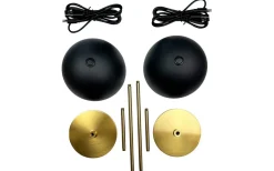 Along Uppladdningsbar Bordslampa 12/20cm 2 styck Svart/Mässing