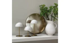 Uppladdningsbara Lampor Inomhus<Dyberg Larsen Along Uppladdningsbar Bordslampa 12/20cm 3 styck + Bricka Beige/Mässing