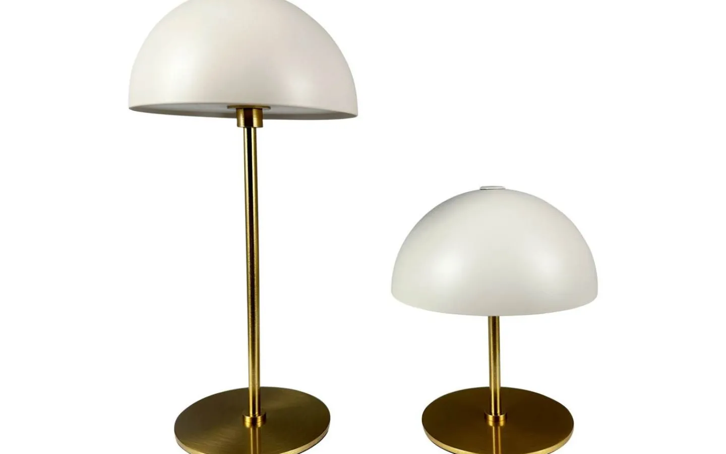 Dyberg Larsen Along Uppladdningsbar Bordslampa 12/20cm 2 styck Beige/Mässing* Uppladdningsbara Lampor Inomhus