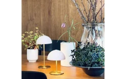 Dyberg Larsen Along Uppladdningsbar Bordslampa 12/20cm 2 styck Beige/Mässing* Uppladdningsbara Lampor Inomhus