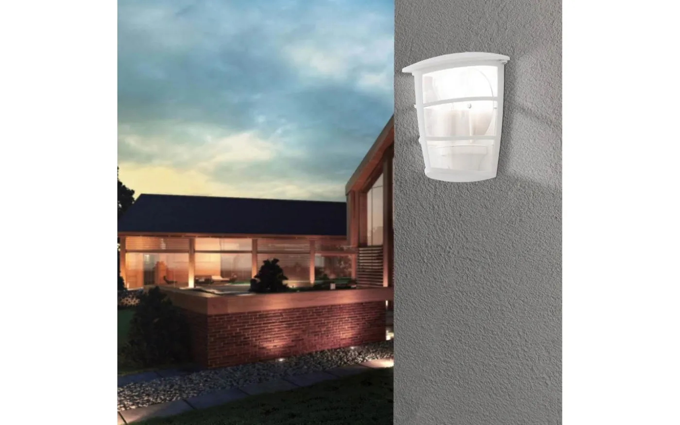 Aloria Fasadlampa Vit IP44