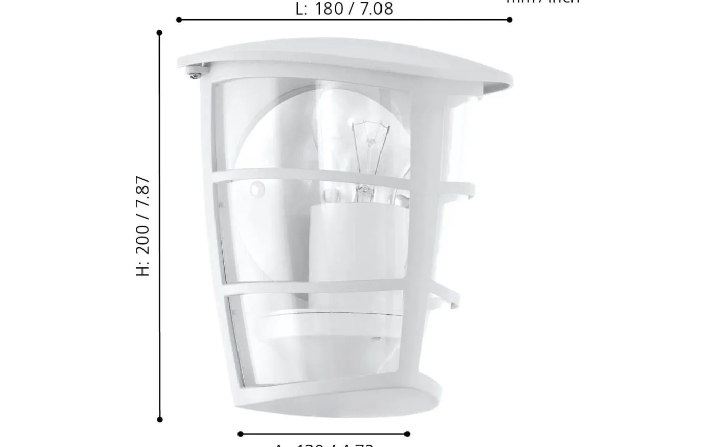 Aloria Fasadlampa Vit IP44