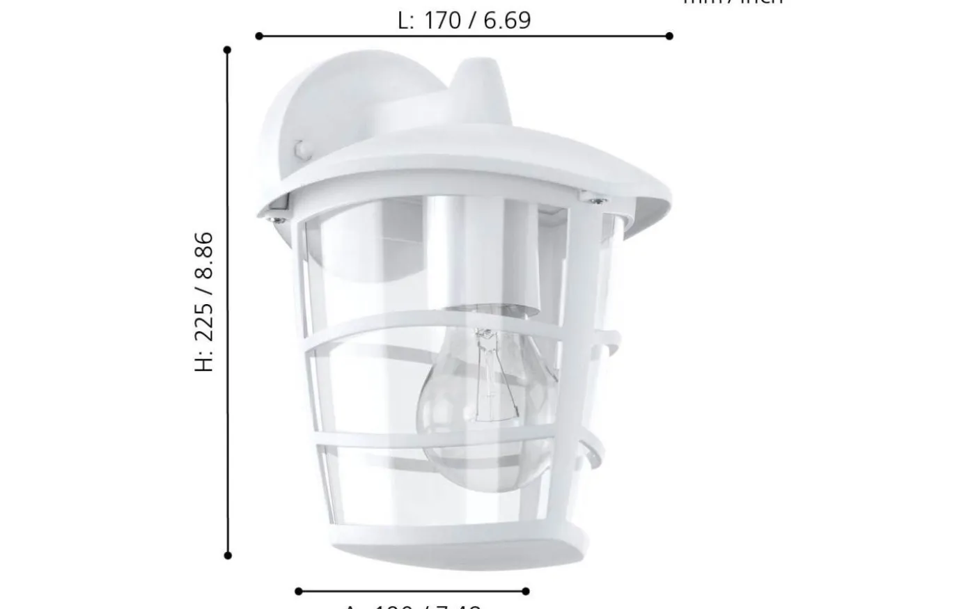 Aloria Fasadlykta Vit IP44
