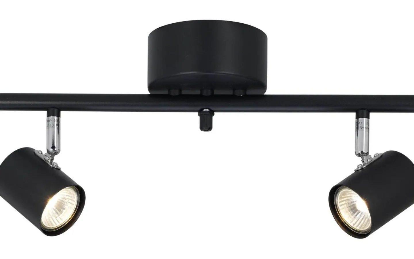 Cottex Alpha Takspotlight 40cm 2xGU10 Svart* Avlånga Takspotlights|Takspot Med 2 Lampor