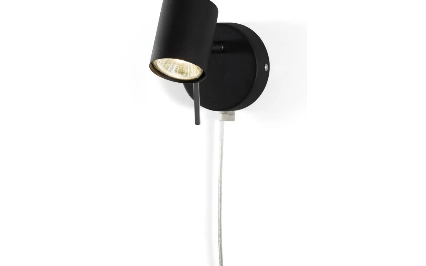 Sovrum|Läslampor<Cottex Alpha Väggspotlight GU10 Svart