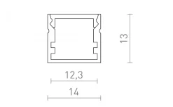 12V Led Slinga<Rendl Aluminiumprofil 1,4x1,4cm Utvändig 1m