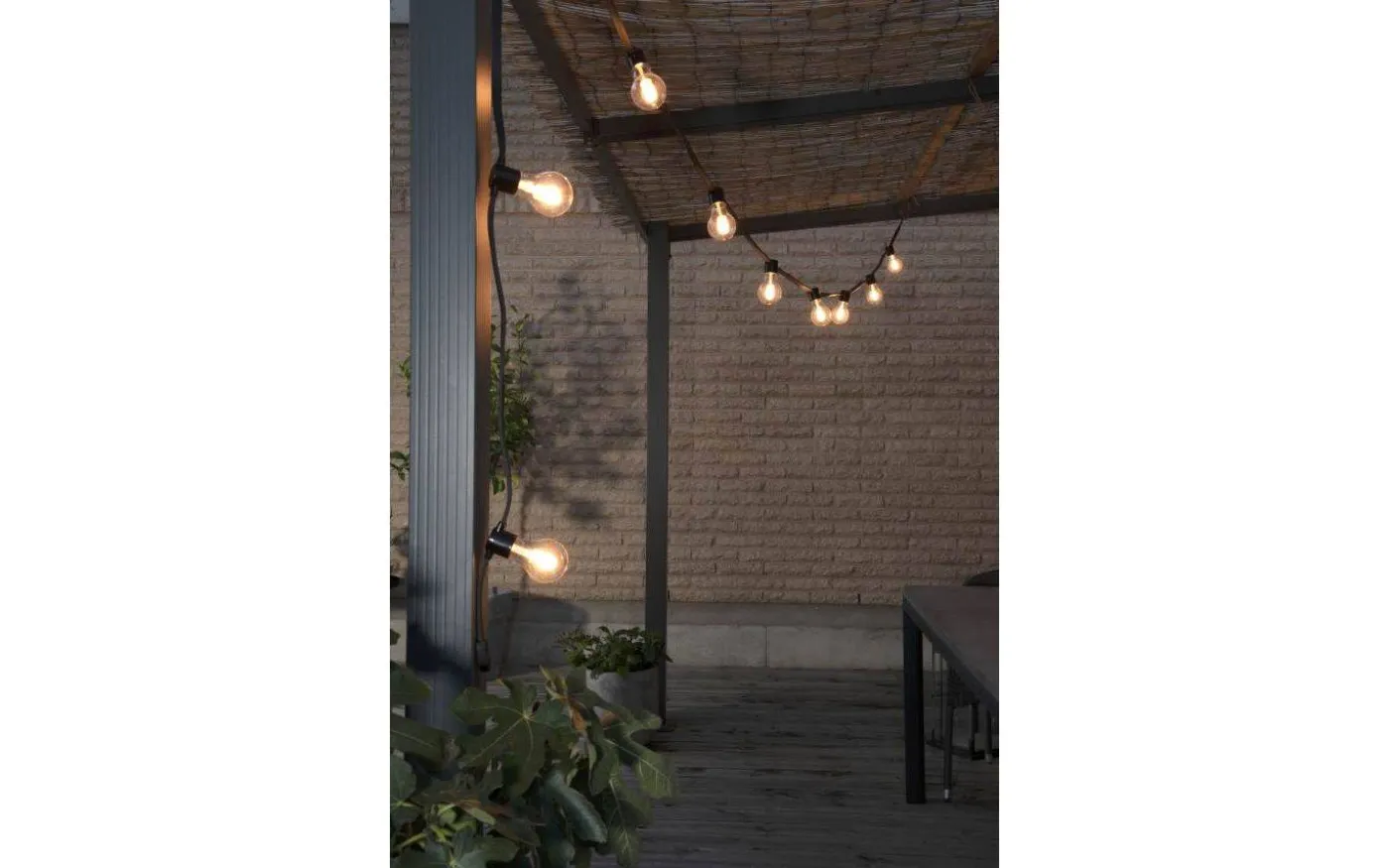 Ambaz Ljusslinga EXTRA 9,15m 10L Flatkabel Amber IP44