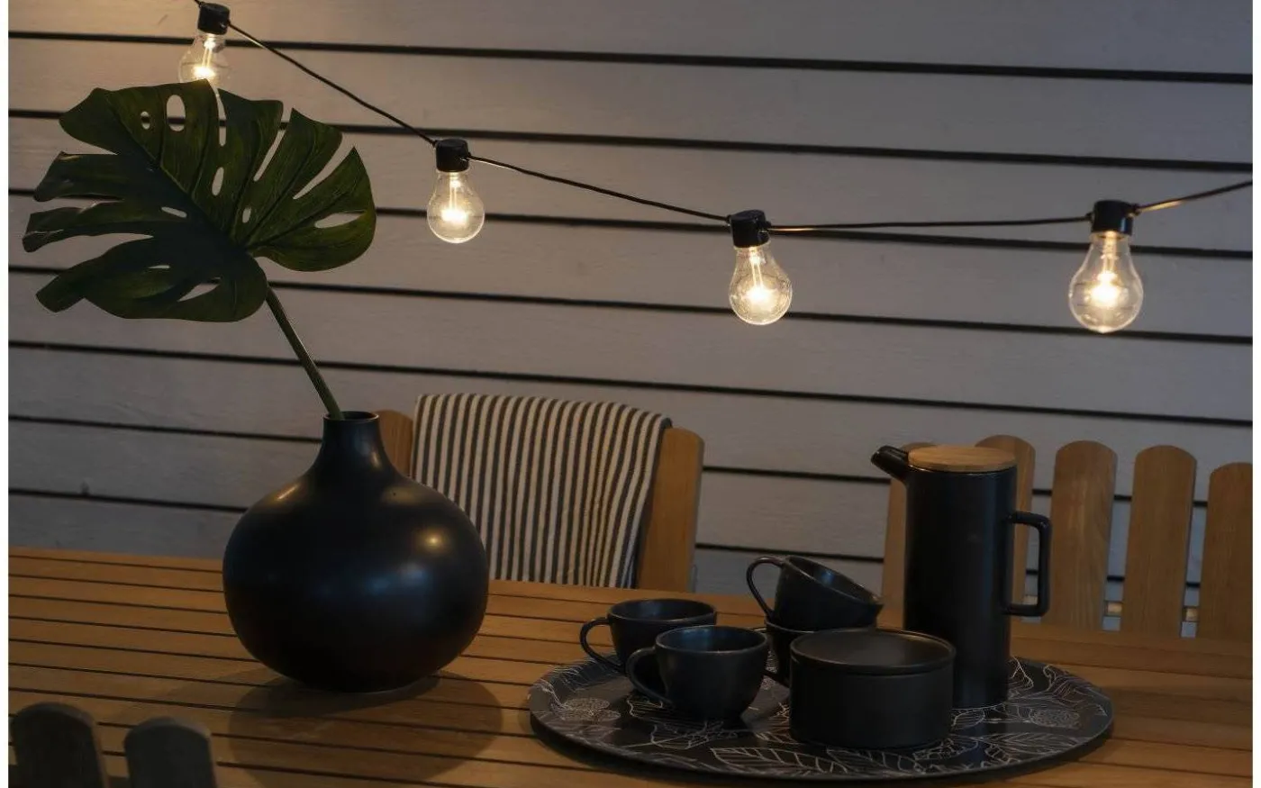 Ambrur Ljusslinga 9,5m 20L Dimbar Svart IP44