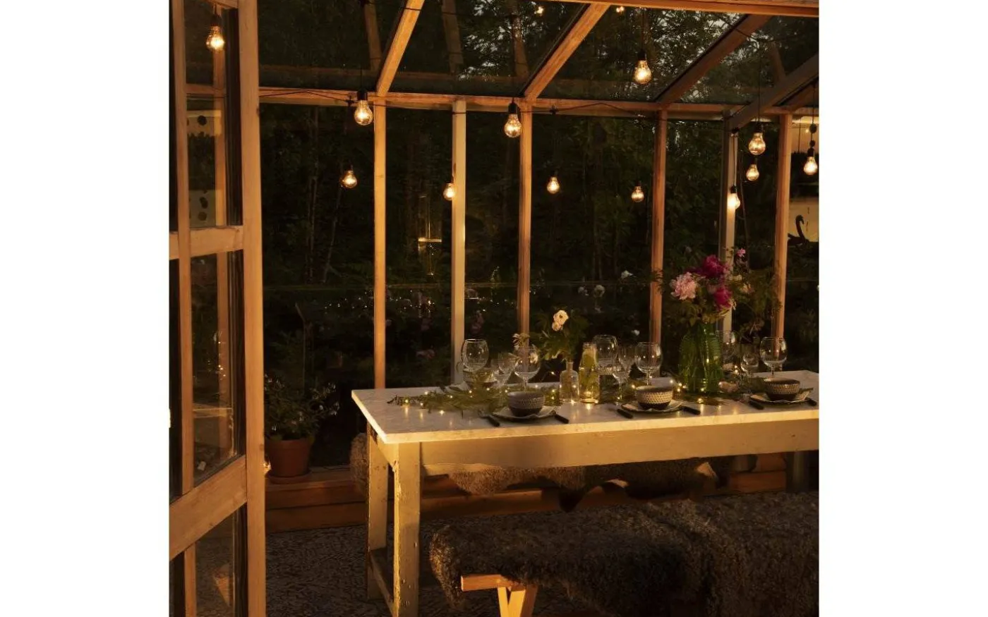 Ambrur Ljusslinga 9,5m 20L Dimbar Svart IP44