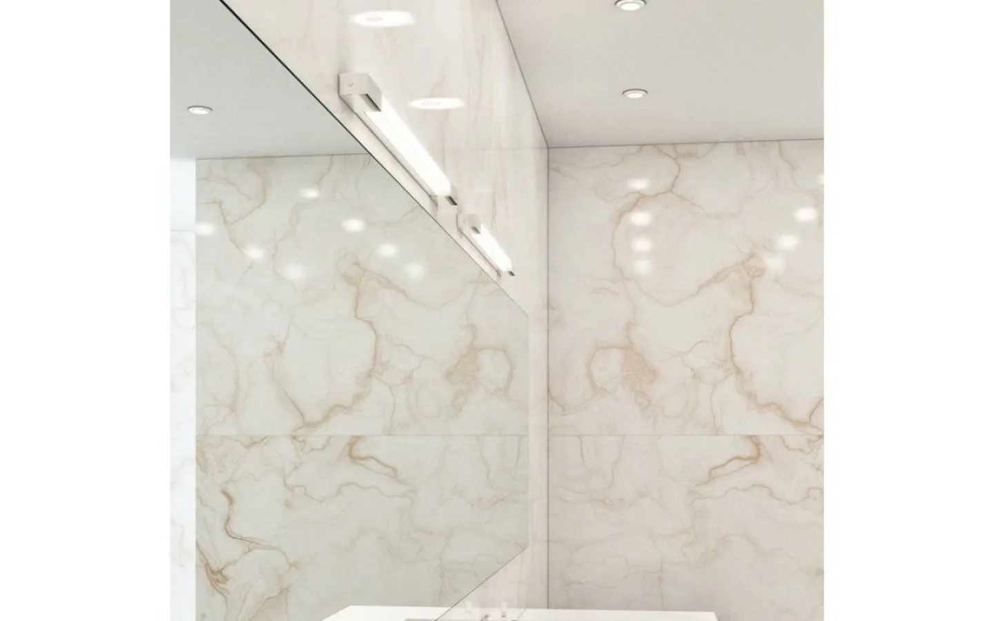 Rendl Amenity Vägglampa Krom 90cm LED 11W IP44 3000K* Badrum|Badrumslampor Vägg