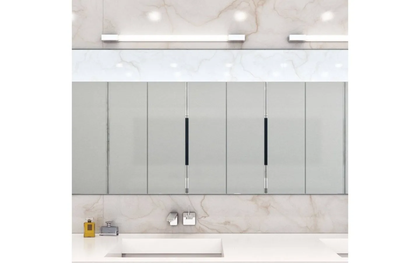 Rendl Amenity Vägglampa Krom 90cm LED 11W IP44 3000K* Badrum|Badrumslampor Vägg